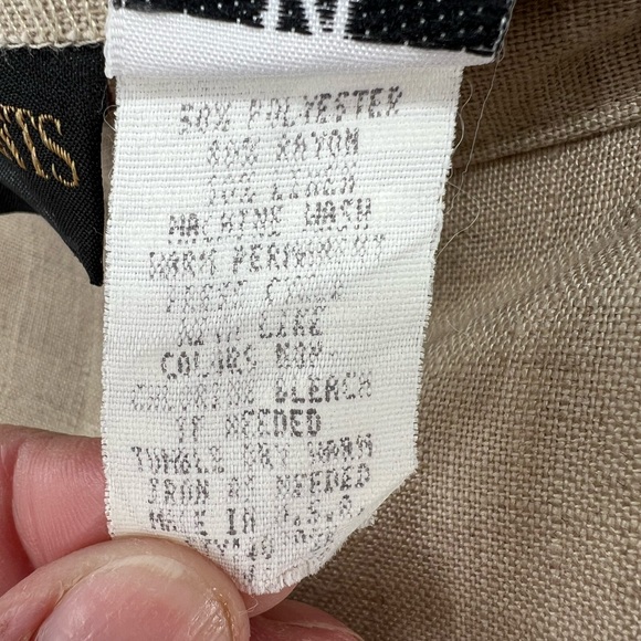 Requirements linen blend vintage shorts made in USA neutral 14 casual 80s - Picture 6 of 8